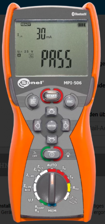 Sonel MPI-50x Prüfgeräteserie VDE 0100